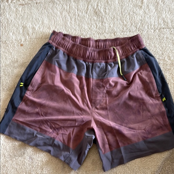 Lululemon Athletica Burgundy and Gray Athletic Shorts - Picture 1 of 4